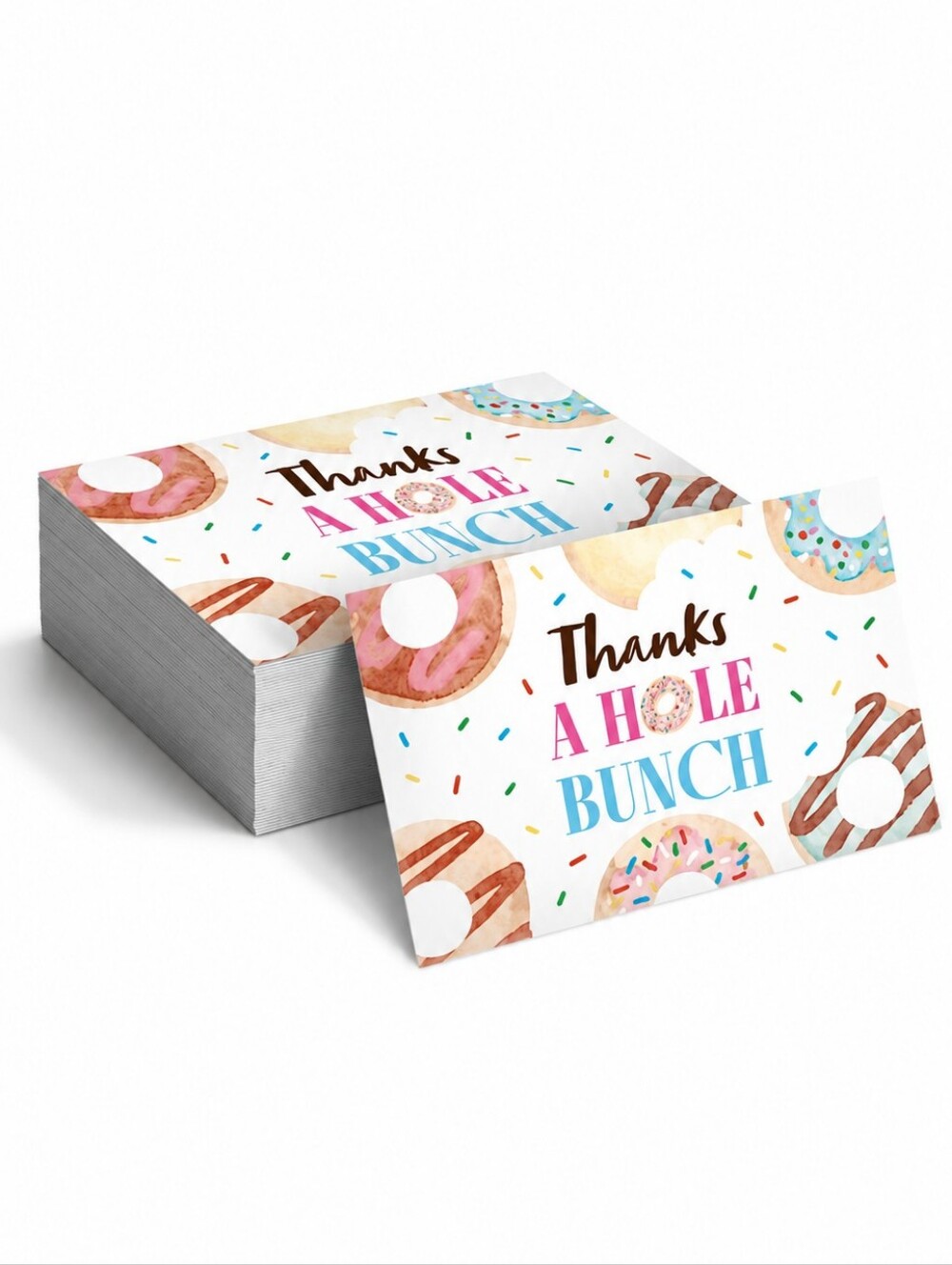 20ct, 6x4 "THANKS A HOLE BUNCH" INSERT THANK YOU CARDS